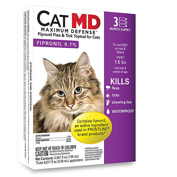 Cat MD Maximum Defense™ Over 1.5 Lb Cat Flea & Tick Treatment cat