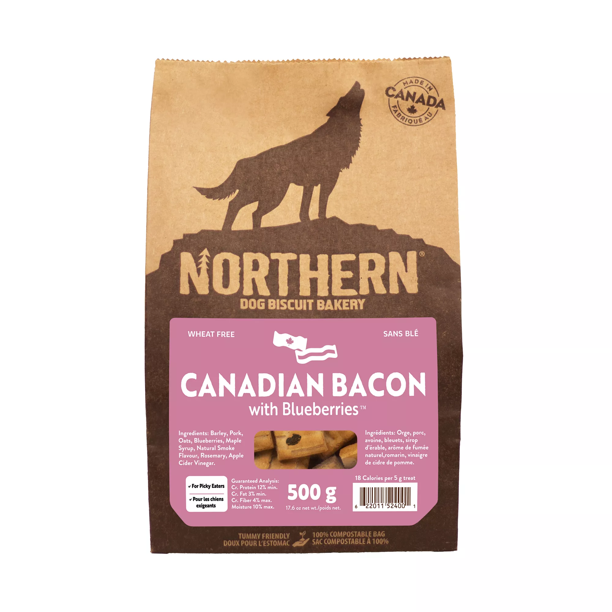 Northern Wheat Free Adult Dog Biscuits - Canadian Bacon