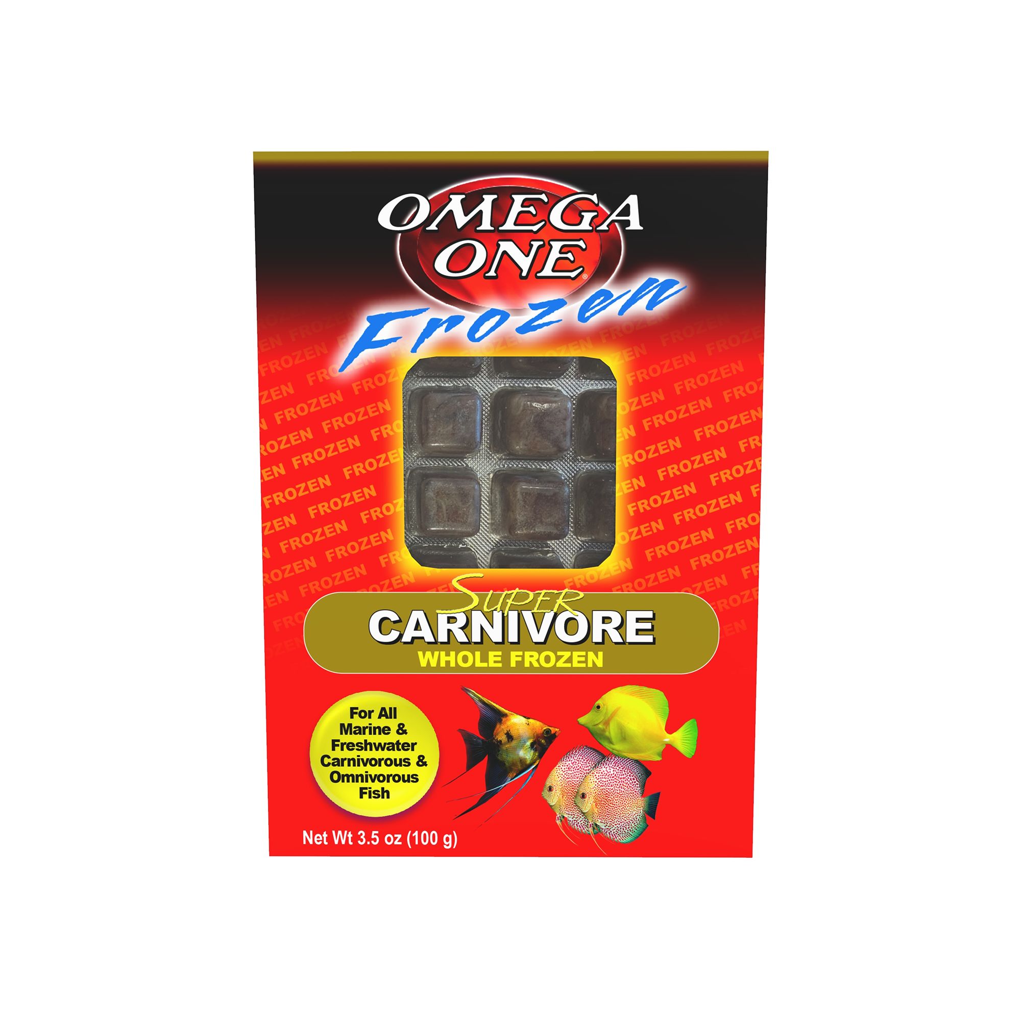 Omega One Frozen Blood Worms Cube Pack - Feeders Pet Supply