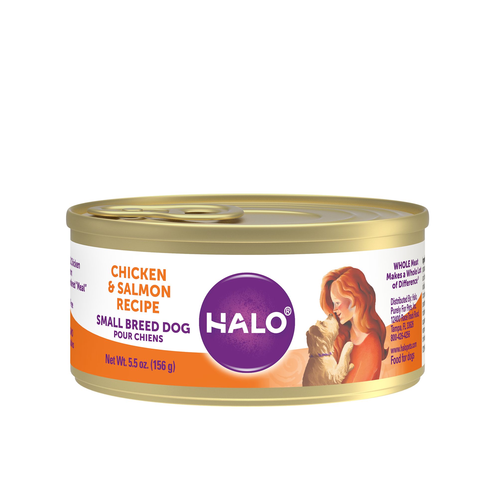 HALO Small Breed Adult Dog Food Natural Grain Free Chicken Salmon Recipe