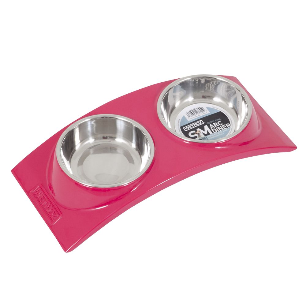 Wetnoz® Arc Double Diner Dog Bowl dog Food & Water Bowls PetSmart
