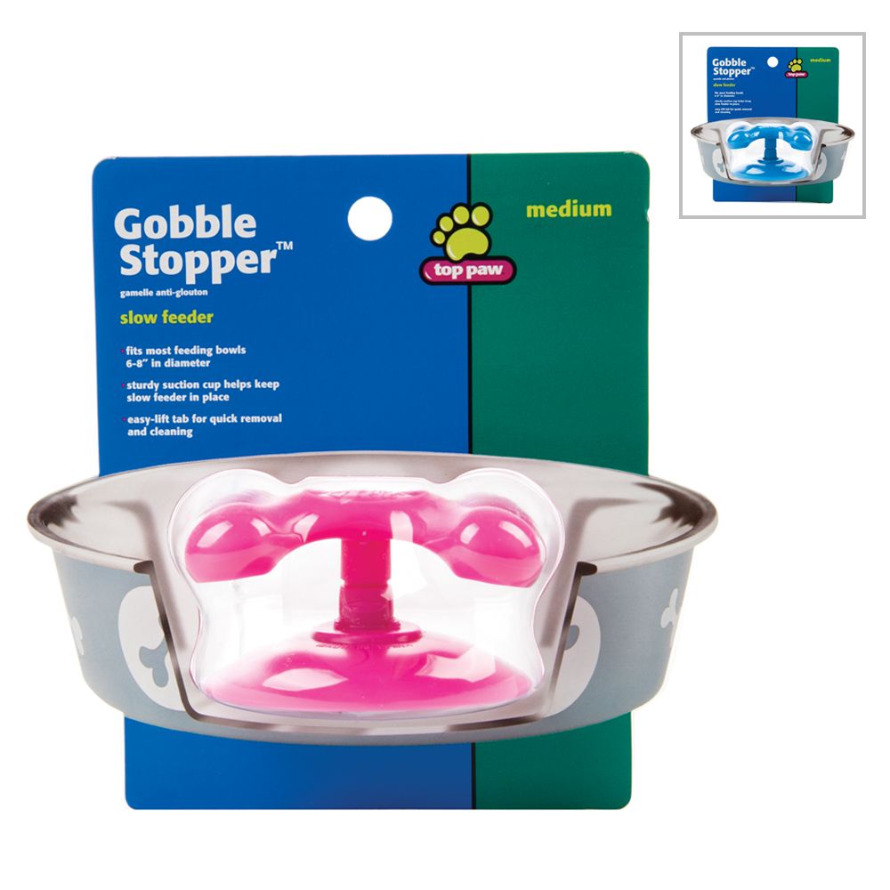 Gobble stopper slow outlet feeder