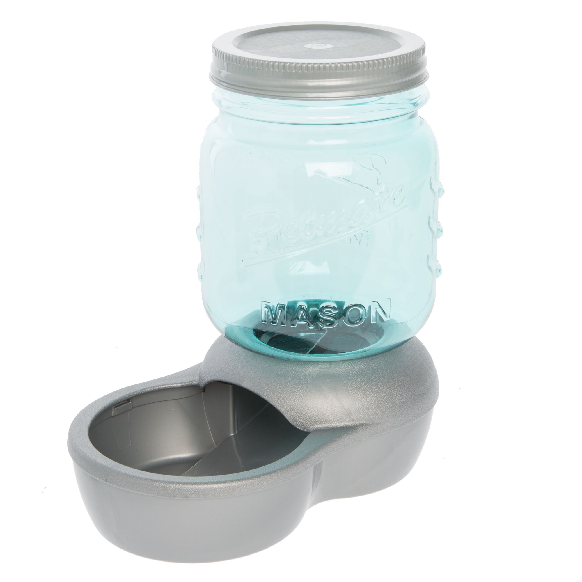 Mason jar hot sale dog feeder