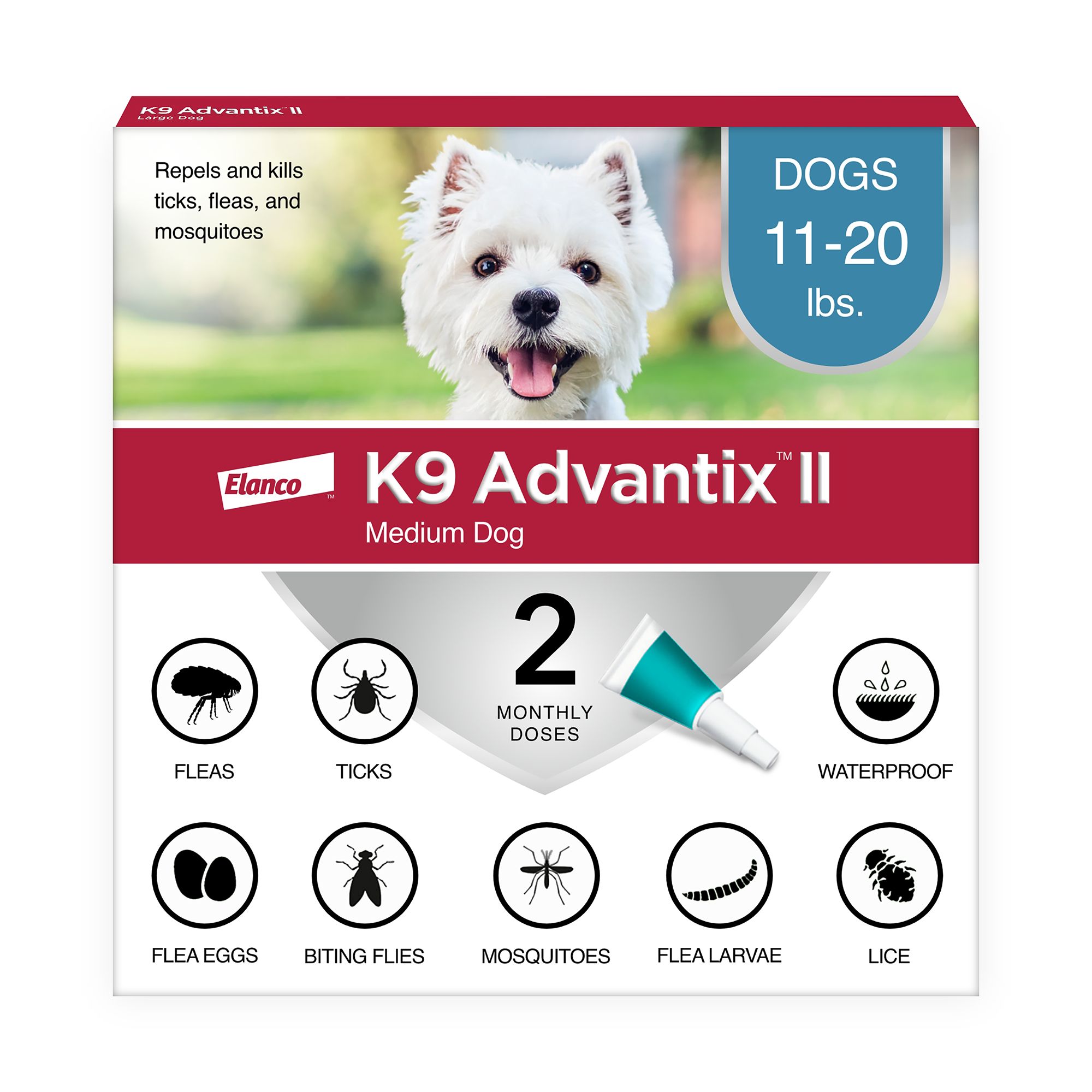 K9 Advantix® II 1120 lbs Dog Flea & Tick Treatment dog Spot Ons