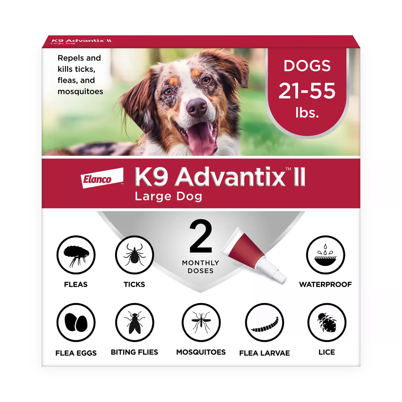 K9 Advantix II 21 55 lbs Dog Flea Tick Treatment