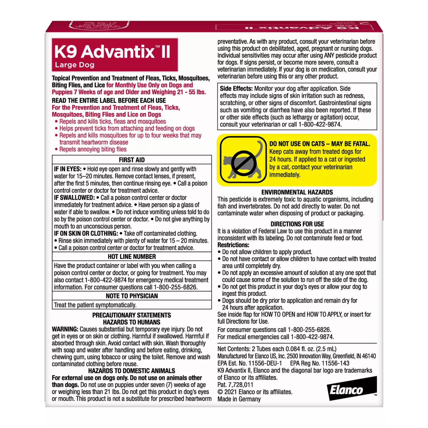 K9 Advantix II 21 55 lbs Dog Flea Tick Treatment