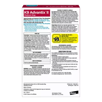 K9 Advantix II 11 20 lbs Dog Flea Tick Treatment