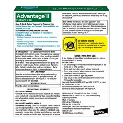 Product Advantage® II 11-20 lbs Dog Flea & Lice Treatment