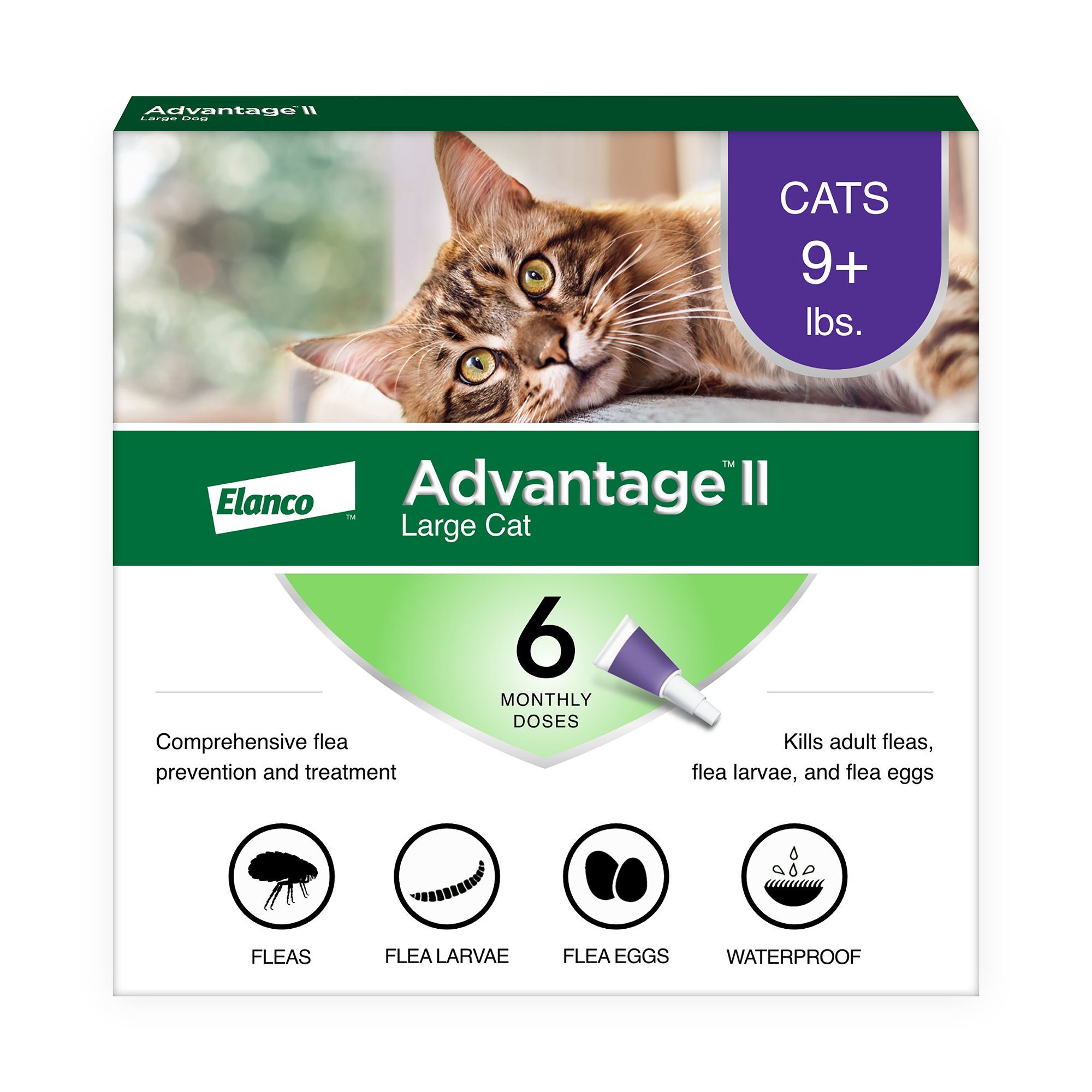 Advantage II Over 9 lbs Cat Flea Prevention Treatment