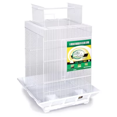 Clean Life Play Top Bird Cage White