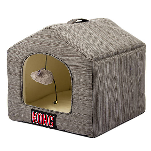 KONG Striped Enclosed Cat Bed Cat Covered Beds PetSmart