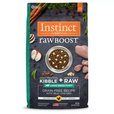 Instinct Raw Boost Kibble Freeze Dried Raw Large Breed Puppy Dry Dog Food Grain Free Chicken