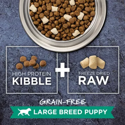 Product Instinct® Raw Boost Kibble + Freeze-Dried Raw Large Breed Puppy Dry Dog Food - Grain Free, Chicken