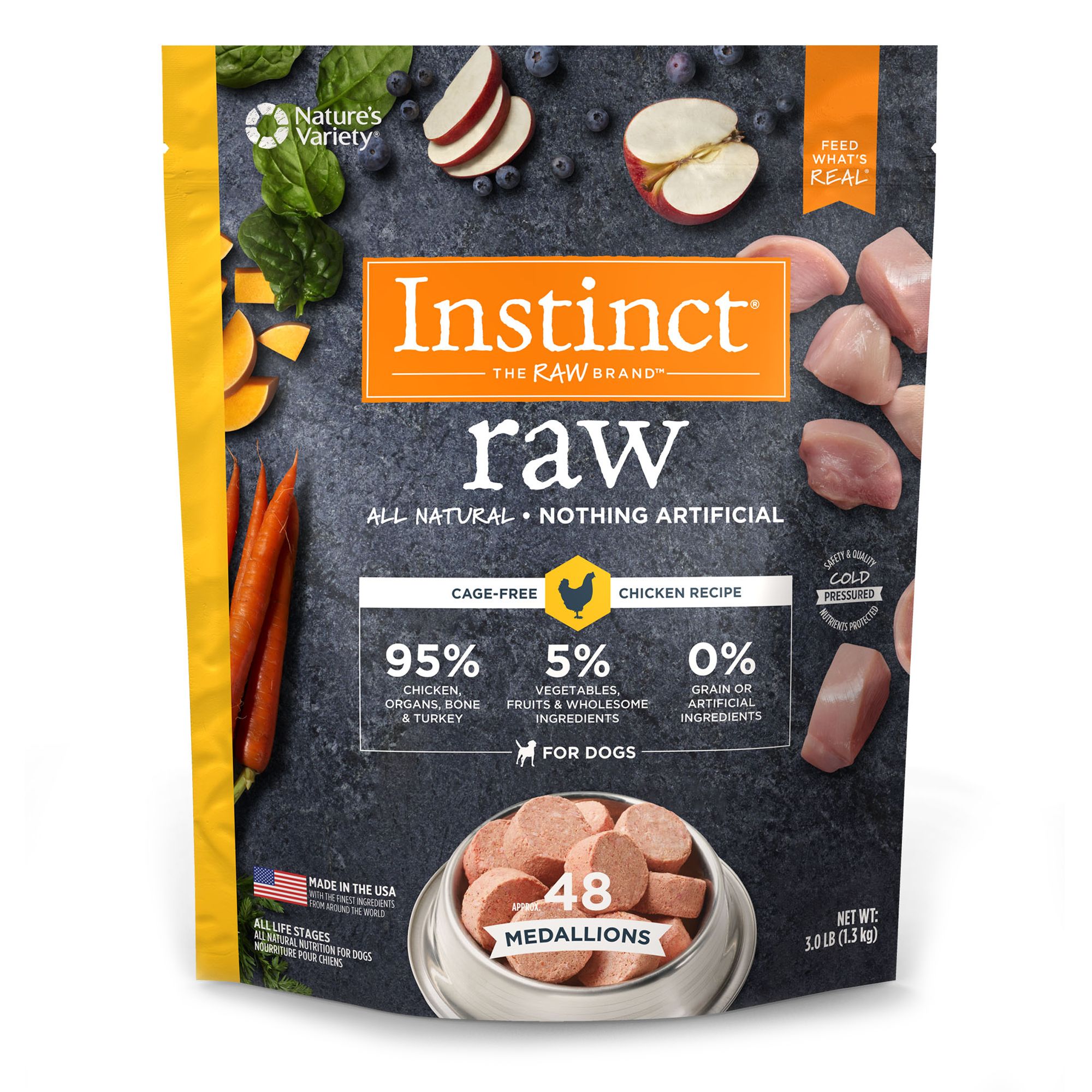 Nature's Variety® Instinct® Raw Medallions Dog Food Natural, Grain