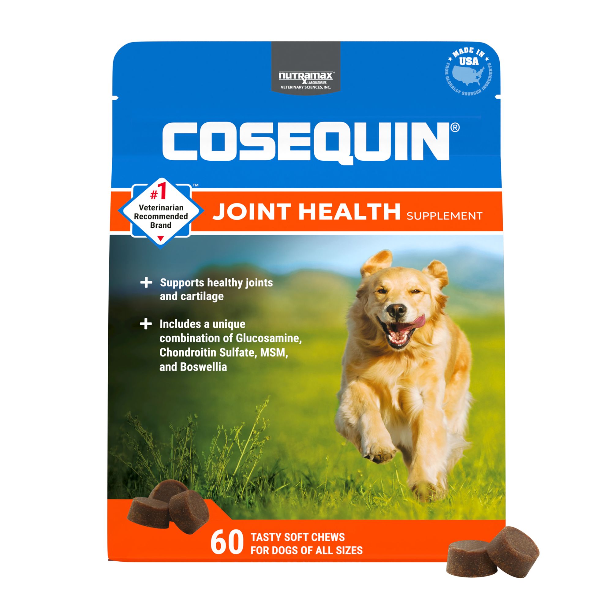 Nutramax Cosequin DS Joint Health Supplement for Dogs Soft Chews with MSM Boswellia