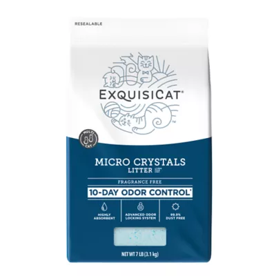 Product ExquisiCat Micro Crystals Multi-Cat Silica Cat Litter - Unscented, Low Dust