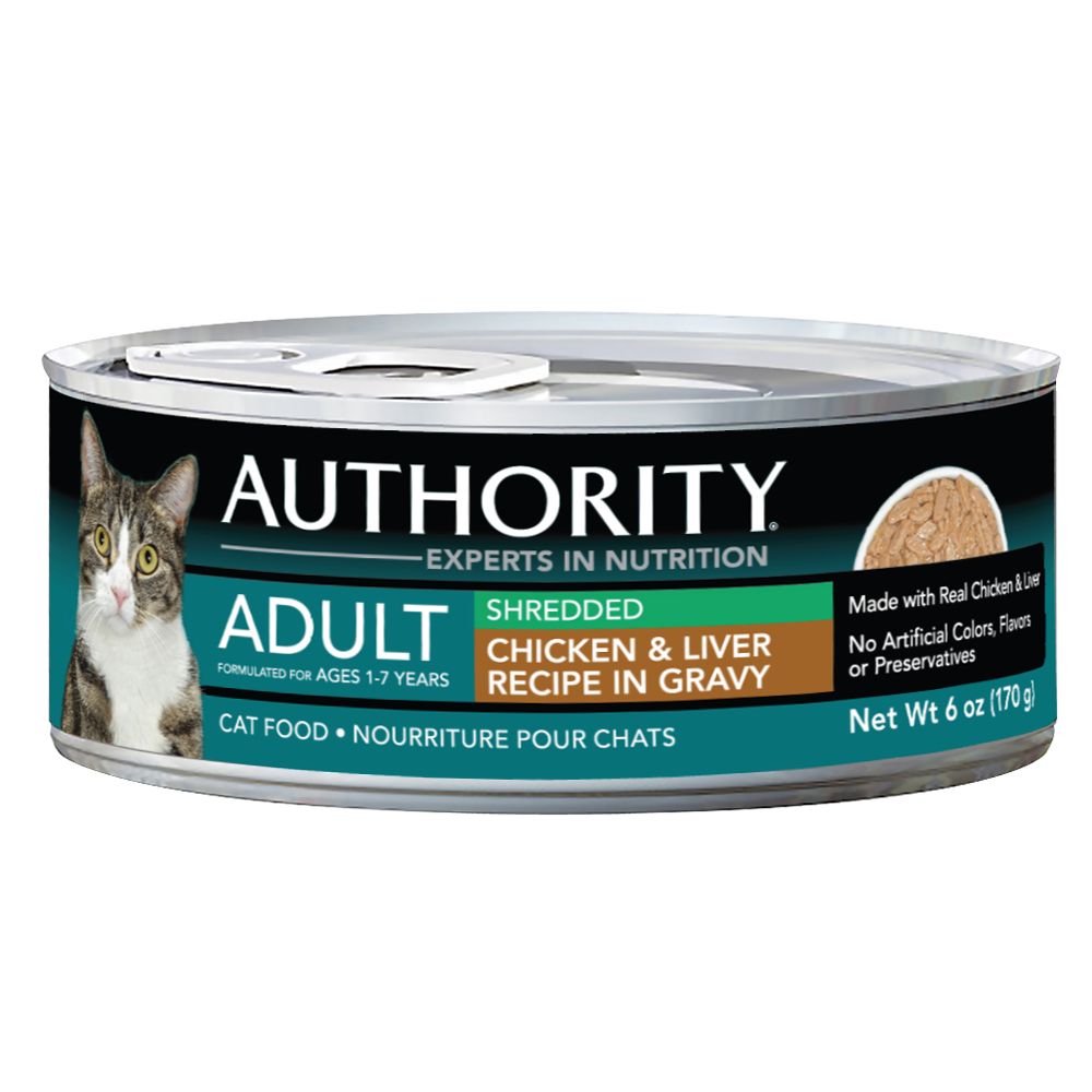 Authority® Shredded Adult Cat Food | cat Wet Food | PetSmart