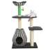 PetPals 49-in Contemporary Cat Tree With Recyclable Paper Rope Perch & Condo Lounger, Black & White image thumbnail 1
