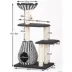 PetPals 49-in Contemporary Cat Tree With Recyclable Paper Rope Perch & Condo Lounger, Black & White image thumbnail 5