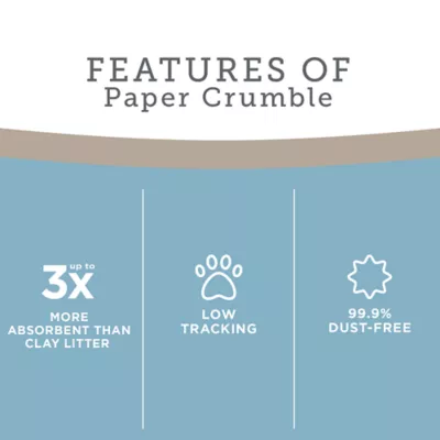 Product ExquisiCat Naturals Multi-Cat Paper Crumbles Cat Litter - Unscented, Low Dust, Natural