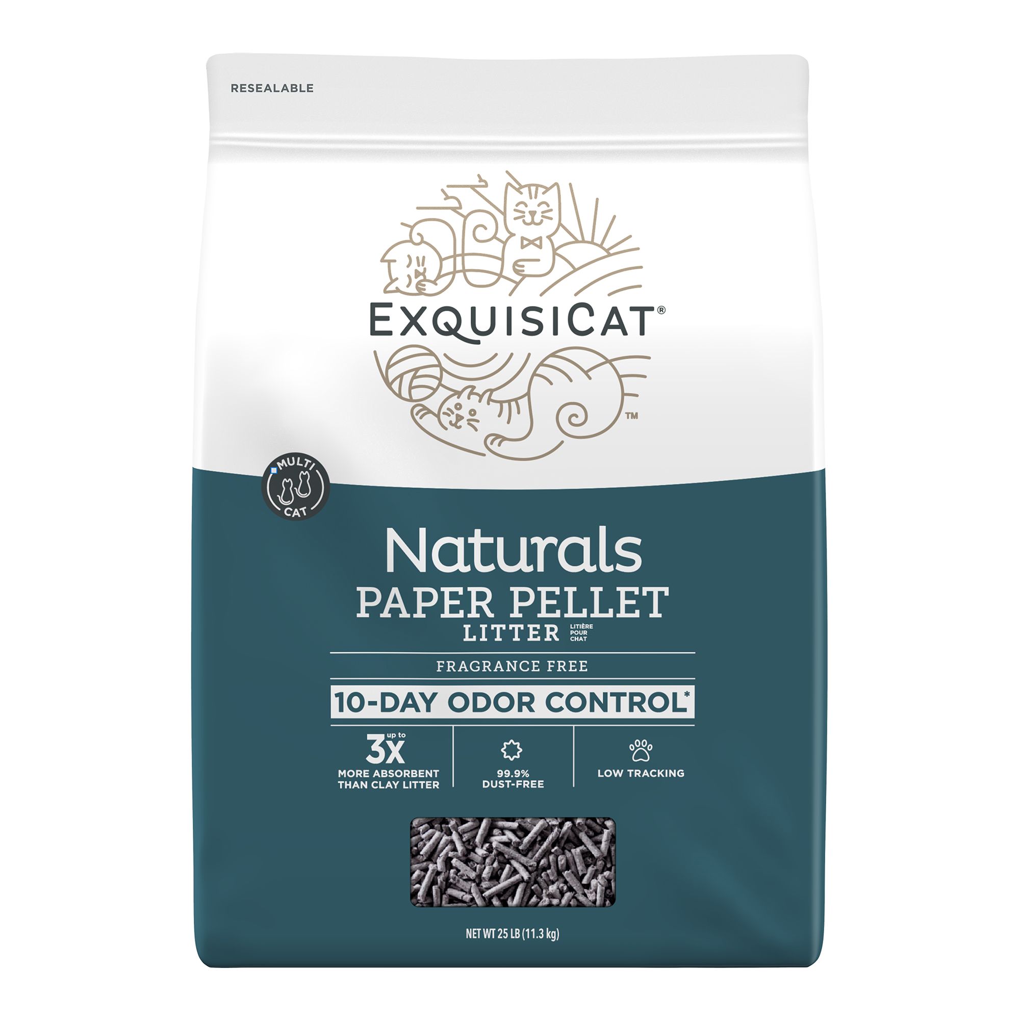 Cat eating litter outlet pellets