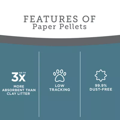 Product ExquisiCat Litter Multi-Cat Paper Pellet Cat Litter - Unscented, Low Dust, Low Tracking, Natural