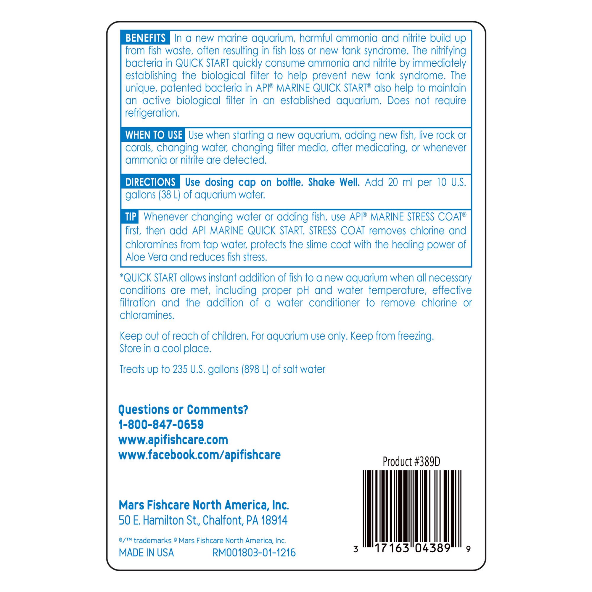 API® Marine Quick Start for Saltwater Aquariums - thumbnail 2