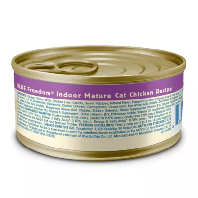 Product Blue Buffalo Freedom Indoor Mature Senior Wet Cat Food - Grain Free, 5.5 Oz.
