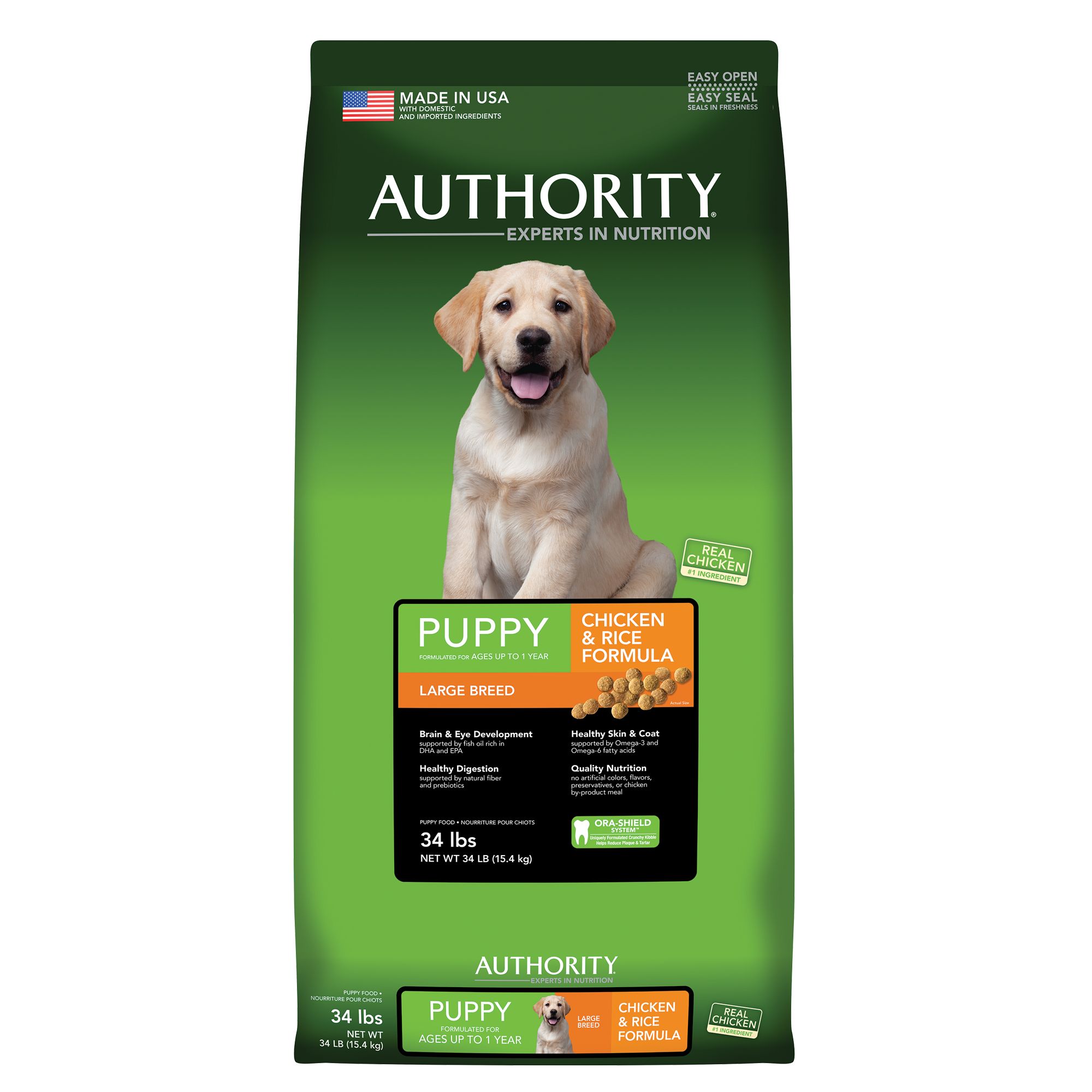 Authority® Large Breed Puppy Food Chicken & Rice dog Dry Food