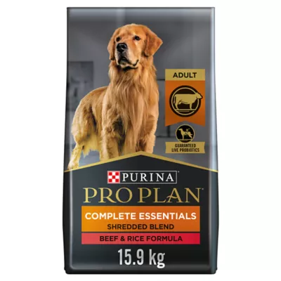 Product Purina Pro Plan Complete Essentials Shredded Blend Beef & Rice Formula, Dry Dog Food