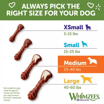 Product WHIMZEES Brushzees Medium Dental Dog Treat - Natural, Grain Free