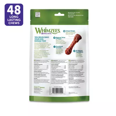 Product WHIMZEES Brushzees Extra Small Dental Dog Treat - Natural, Grain Free