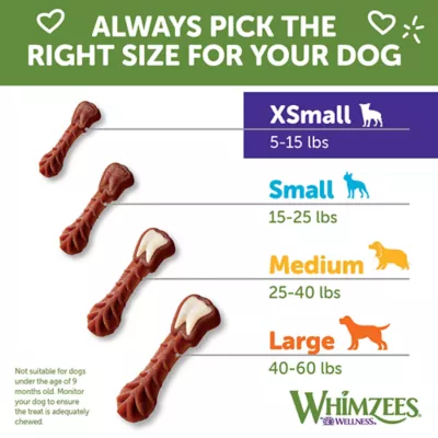 Product WHIMZEES Brushzees Extra Small Dental Dog Treat - Natural, Grain Free