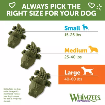 Product WHIMZEES Alligator Large Dental Dog Treat - Natural, Gluten Free