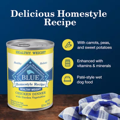 Product Blue Buffalo® Homestyle Recipe Healthy Weight Adult Wet Dog Food - Chicken Dinner, 12.5 oz