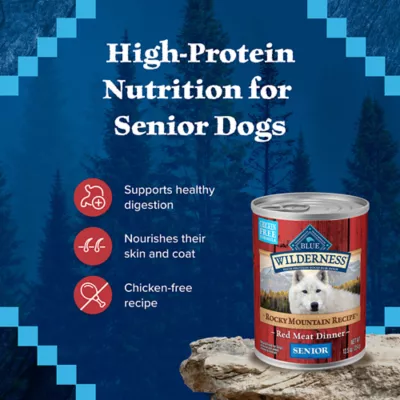 Product Blue Buffalo® Wilderness™ Rocky Mountain Recipe Senior Wet Dog Food - Red Meat Dinner, 12.5 oz