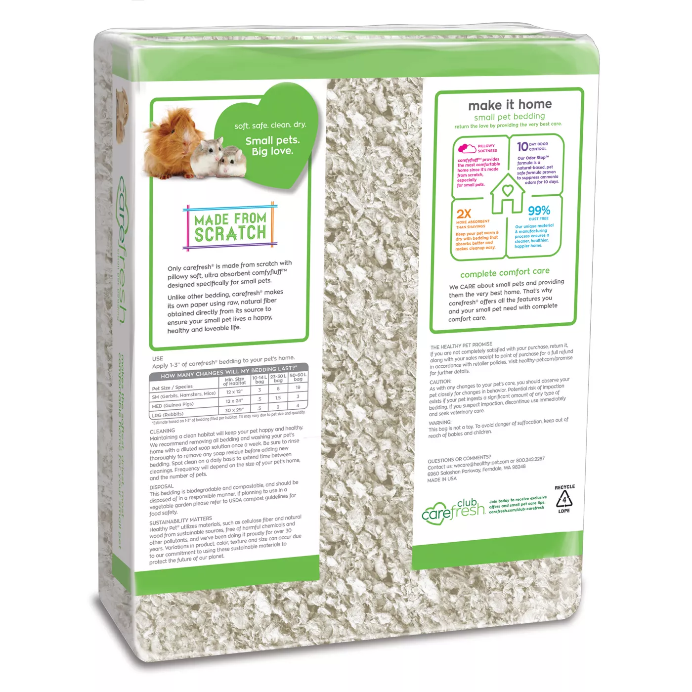 carefresh Small Pet Bedding White