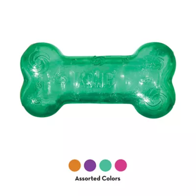 KONG® Crackle Squeezz® Bone Dog Toy - Squeaker (COLOR VARIES) - Image 5