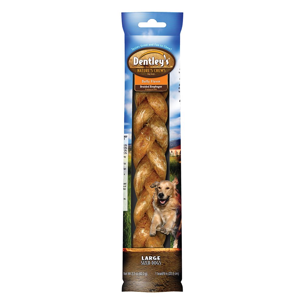 Dentley's® Nature's Chews Bully Flavor Large Breed Braided Esophagus