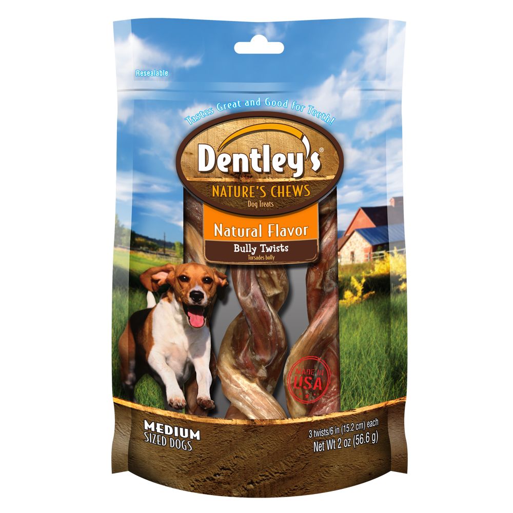 dentley's nature's chews stuffed bone dog treat