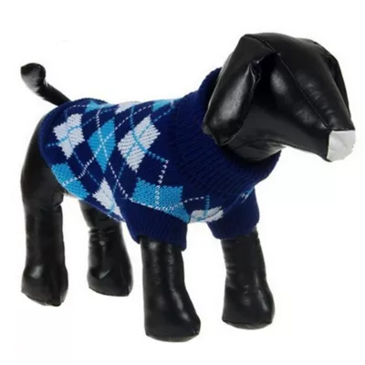 Product Pet Life Argyle Ribbed Sweater