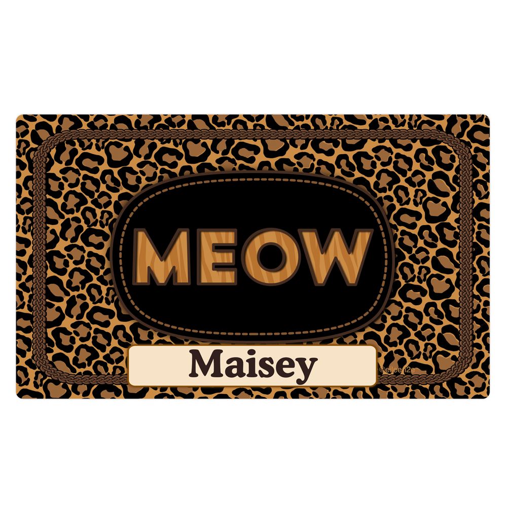 Drymate Meow Personalized Cat Litter Mat Cat Placemats Petsmart