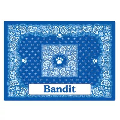 Drymate® Paisley Bandana Personalized Cat Litter Mat - Image 1
