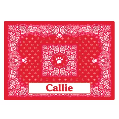 Product Drymate® Paisley Bandana Personalized Cat Litter Mat
