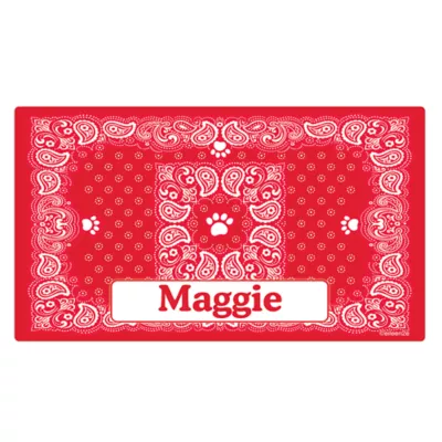 Drymate® Paisley Bandana Personalized Cat Litter Mat - Image 1