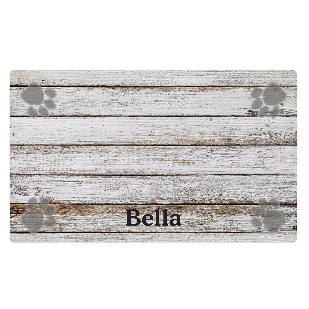 Drymate® Distressed Wood & Paw Personalized Placemat