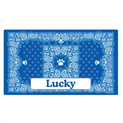 Drymate® Paisley Bandana Personalized Cat Litter Mat - Image 1