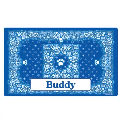 Product Drymate® Paisley Bandana Personalized Cat Litter Mat