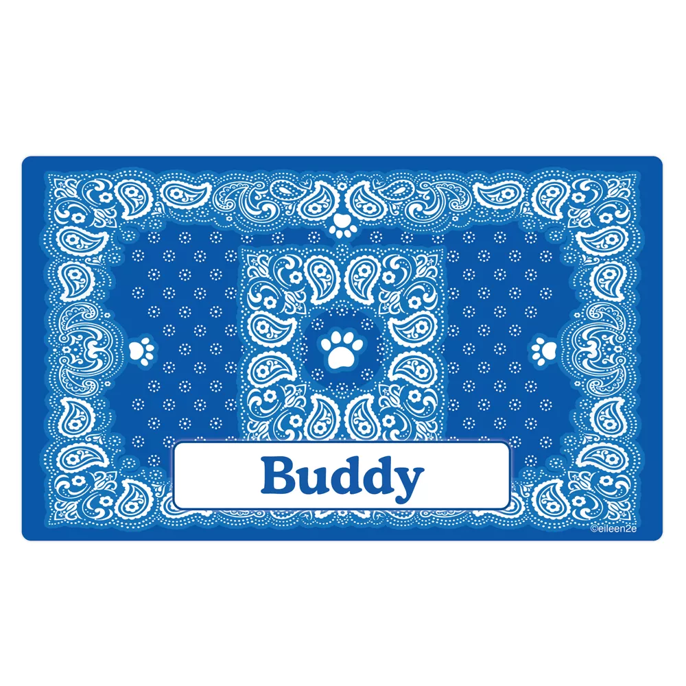 Drymate® Paisley Bandana Personalized Cat Litter Mat