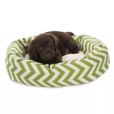 Product Majestic Pet Chevron Sherpa Bagel Indoor & Outdoor Dog Bed